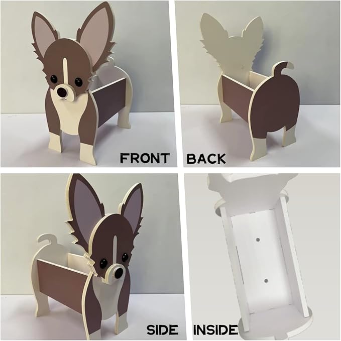 Black Schnauzers Dog Planter Plant Pots,Cute Garden Dog Flower Planter,Large Dog Planters Birthday Gifts for Women,Office,Indoor/Outdoor Decor(9.84 * 10.24 * 15in)