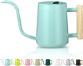 Watering Can Indoor Plants, 35oz Small Watering Can Indoor Stainless Steel Metal Watering Can Modern Decorative Watering Pot with Long Spout for Indoor House Plant Bonsai Outdoor Garden Flowers -Green