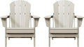 Westin Outdoors Laguna WO Home Furniture Adirondack Chair 2 PCS Set Outdoor Folding Patio Chair for Bon Fire Pit Garden Lawn Backyard Lounging Relaxing (Sand)