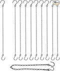 15 Pack 25" BLK Storagehook Black Hanging Chains with Hooks for Hanging Bird Feeders Planters Baskets Billboards Lanterns Wind Chimes Ornaments