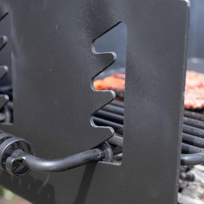 Ash & Ember Park-Style Grill, 384 Sq. In Jumbo Charcoal Grill, Single Post Outdoor Cooking Backyard BBQ, Camp Grilling Barbecues