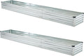 10x2x1ft(2 Pack) Galvanized Raised Garden Bed,Outdoor Planter Box Metal Patio Kit Planting Bed for Vegetables Flowers and Succulents,Silver