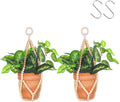 Artilady 2 Pack Beaded Plant Hanger Indoor - Macrame Hanging Planters for Plants Holder No Tassels with Wooden Beads Boho Farmhouse Rustic Home Decor
