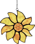 BOXCASA Farmhouse Summer Sunflower Stained Glass Window Hangings,Sunflower Lover Gifts for Women,Best Thank You Teacher Gift,Handmade Sunflower Art Decorations Gift for Mom Grandma Nana Aunt