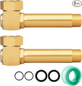 Garden Hose Reel Replacement Fitting,Brass 3/4"GHT Female to 1/2"NPT Male Swivel Elbow adapter (4.72 inches in length 2 piece)