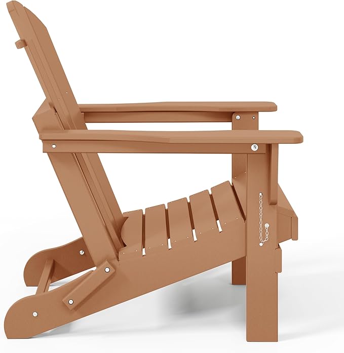 Westin Outdoors Laguna WO Home Furniture Adirondack Chair 2 PCS Set Outdoor Folding Patio Chair for Bon Fire Pit Garden Lawn Backyard Lounging Relaxing (Teak)