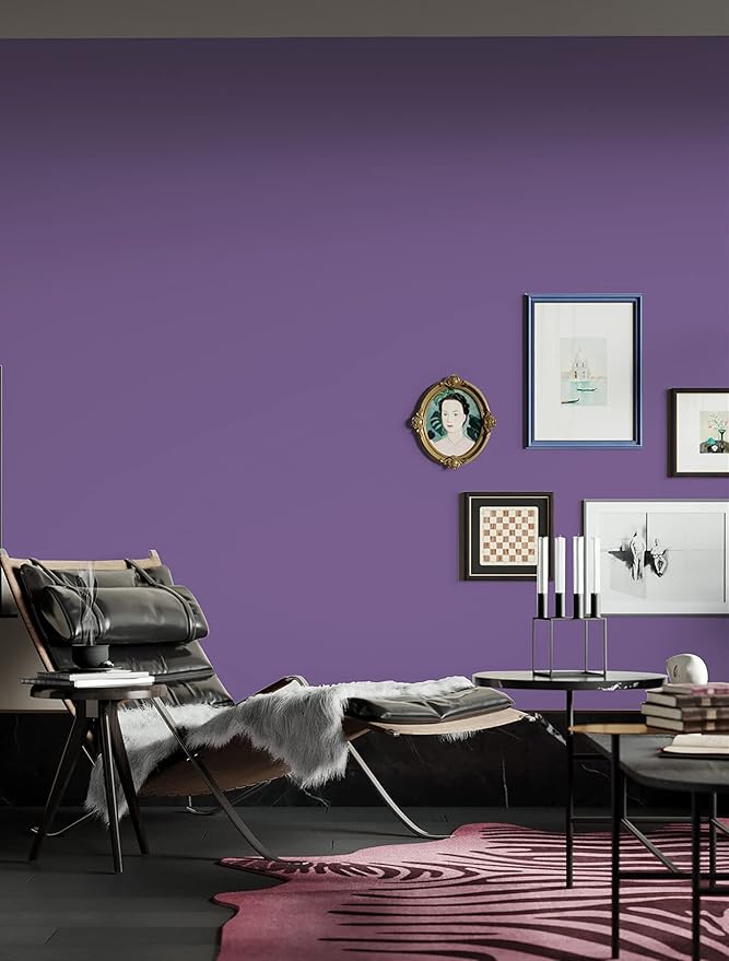 Dimoon 118''x17.7'' Purple Peel and Stick Wallpaper Contact Paper Modern Self Adhesive Wall Paper Removable Renter Friendly Textured Solid Color Shelf Cabinet Vinyl Roll (118''x17.7'',Dark Purple)