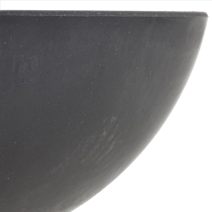PSW Pot Collection Shallow Garden Bowl Planter for Succulents, Bonsai, Fairy Gardens, Herbs, 8-Inch, Dark Charcoal