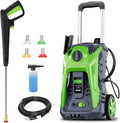 Pressure Washer with 25 FT Hose, 16.4 FT Power Cord, Soap Tank Car Wash Machine Green