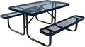 Coated Outdoor Furniture Heavy-Duty Portable Outdoor Kids Table, Expanded Metal Kids Picnic Table, Commercial-Grade Picnic Table, Made in America (4ft Rectangular, Childrens, Dark Blue)
