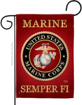 US Marine Corps Garden Flag Decor USMC Semper Fi Armed Forces Official United State Decorations Yard Military Memorabilia Banner Remembrance Wall Tapestry Retire Veteran Memorial Day Gifts Made In USA