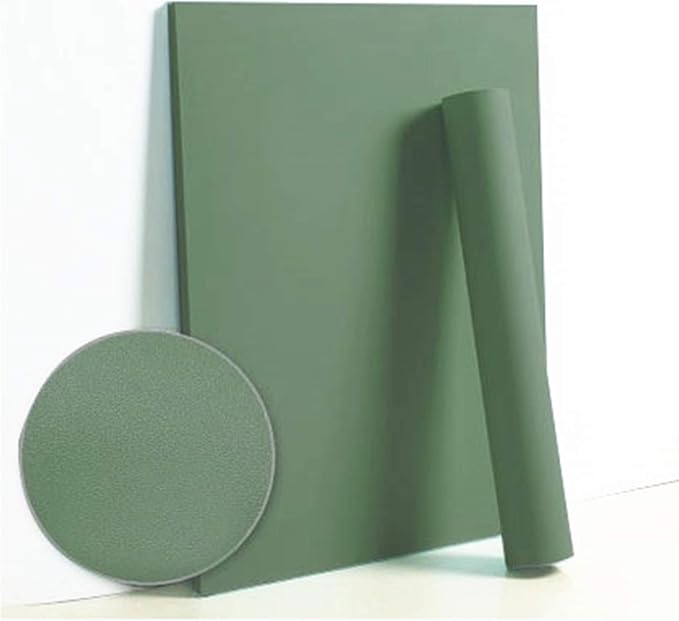 Dimoon 787''x17.7'' Green Peel and Stick Wallpaper Contact Paper Modern Self Adhesive Wall Paper Removable Renter Friendly Textured Solid Color Shelf Cabinet Vinyl Roll (787''x17.7'',Dark Green)