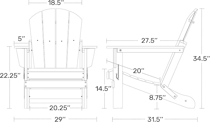 Westin Outdoors Laguna WO Home Furniture Adirondack Chair 4 PC Set Classic Outdoor Patio Folding Chair for Bon Fire Pit Lawn Backyard Beach Plastic Weather-Resistant (Turquoise)