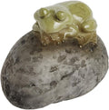 Top Collection Miniature Fairy Garden and Terrarium Statue, Sleeping Cute Frog on Stone