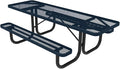 T8H2-TXTDBL Heavy Duty Rectangular Portable Picnic Table, Handicap Accessible on Both Ends, 8 Ft, Textured Dark Blue, Made in America