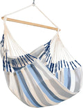 LA SIESTA® - Large Comfort Domingo Hammock Swing Chair - Weather & Tear Resistant Hanging Hammock Chair - Indoor Outdoor Hammock Chair Swing - Patio Porch Bedroom Hanging Chair - Max 285 Lbs, Sea Salt