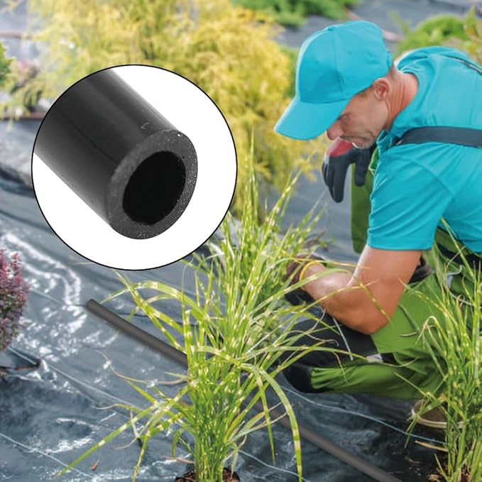 1/4 inch Garden Watering Tube, 4mm Water Tube Irrigation System Hose Blank Distribution Line Plant Drip Automatic Pipe DIY Agriculture Hydroponics Misting Tubing Patio Lawn Yard Greenhouse Outdoor