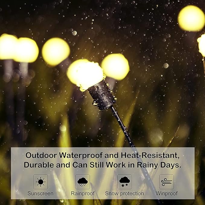 ANTQUE 8 Pack Solar Garden Lights, New Upgraded Swaying Starburst Solar Garden Lights, Vibrant Garden Lights Waterproof Solar Outdoor Lights, Yard Patio Pathway Decoration