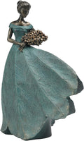 Guichifun Fairy Statue Collection Home Decoration - Leaf Angel Girls Resin Modern Table Decor for Living Room Office Sculpture Decor for Women Indoor Rustic Figurines Gift 5 x 3 x 7.5 Inch