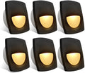 Dream lighting 12 Volt Black Waterproof LED Courtesy/Deck/Landscape Lighting Fixture for RV, Marine, Boat, Recessed Mount 0.15 Watt, IP65 Warm White Pack of 6