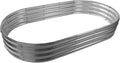 72X36X12 Inches Oval Galvanized Metal Garden Raised Bed/Plant Box for Planting,36 Inches Diameter Metal Fire Pit Ring,Small Animal Fence-3 in 1 Modular Design in Silver (6X3X1 FT, Oval)