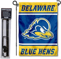 College Flags & Banners Co. Delaware Blue Hens Garden Flag with Stand Holder