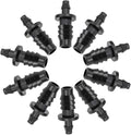 uxcell Barb Drip Pipe End Closure Cap 4mm and 8mm Inner Diameter Hose Plug Connector for Garden Agricultural Irrigation System, Plastic 10pcs