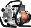 1.6 HP Portable Water Transfer Pump 1800 GPH Shallow Well Pump Garden Booster Sprinkler Pumps for Irrigation Lawn Farm Water Removal with Adapters, Orange