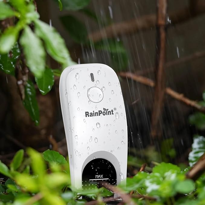 RainPoint 3-in-1 Smart Wireless Soil Moisture Meter for Plants Indoor/Outdoor Without Hub, WiFi APP Temperature Sunlight Sensor for Gardening Lawn Houseplants Monitor Hygrometer