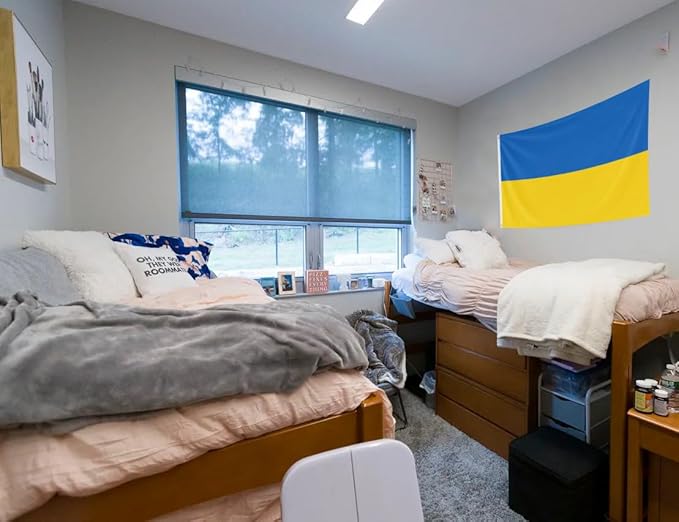 Double Sided Ukraine Flag 4x6FT Ukrainian National Polyester Flag With 2 Grommets For Patriotic Ukrainian Themed Festival Events Party Decoration(Ukraine, 4x6FT-3ply)