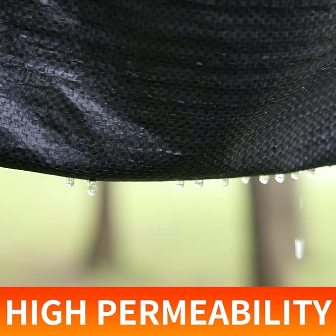2.4oz-13FTx200FT Weed Barrier Landscape Fabric - Durable Weed Block Gardening Ground Cover Mat, Woven Geotextile Fabric for Underlayment, Commercial Driveway Stabilization, Weed Control Cloth