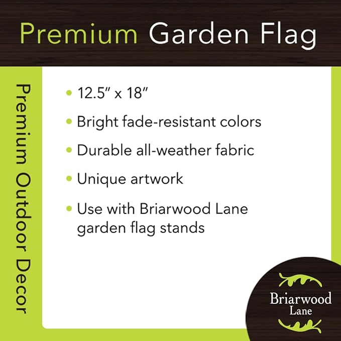 Briarwood Lane Winter Wreath Monogram Letter W Garden Flag