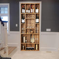 3D Door Wallpaper Self-Adhesive Door Sticker - Wine Cabinet - Door Film Poster Premium PVC Waterproof Wall Sticker for Bedroom Living Room Door Decoration Wallpaper 86 x 200 cm