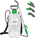 VIVOSUN Pump Sprayer 1.6 Gallon, Portable Water Spray Bottle for Lawn and Garden Yard, Weed Sprayer for Plants with 3 Nozzles, Adjustable Shoulder Strap, Pressure Relief Valve