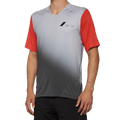 100% Celium Jersey - Short-Sleeve - Gray/Racer Red - Large 40011-00012