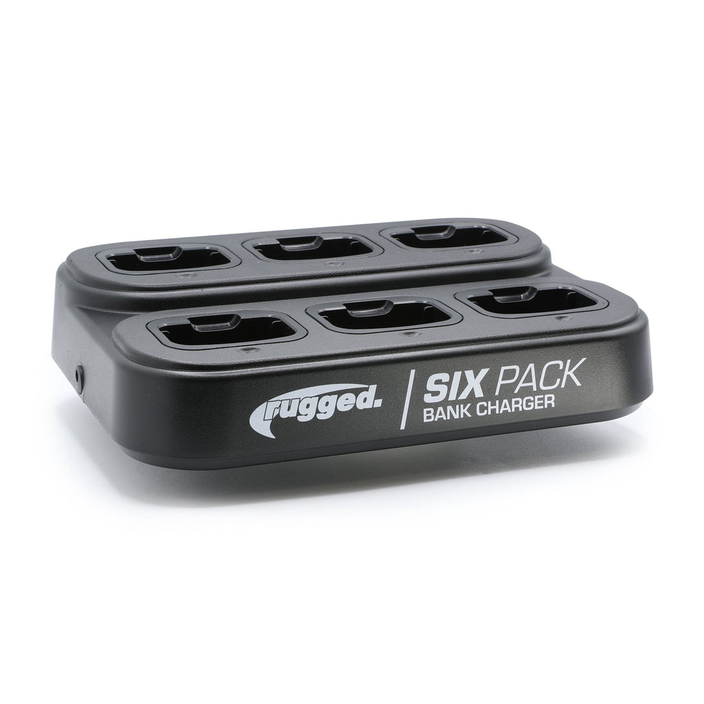 GMRS Handheld Radio and 6-Pack Bank Charger Bundle