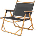 Outvita Portable Folding Camping Chair, Ultralight Low Beach Chair, Durable Aluminum Frame Armchairs for Hiking Concert Fishing Picnic, Supports 221Lbs