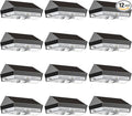 12PK Solar Fence Lights Outdoor - 3000/4000/6000K&RGB 6 Color, Dusk to Dawn Fence Lights Solar Powered, IP65 Waterproof Solar Light Outdoor for Backyard/Railing/Step/Patio/Wall