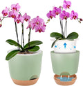 7.2 Inch Self Watering Orchid Pots for Indoor Plants,Macetas para Orqudeas,Flower Pots for Indoor Plants with Holes(Green)