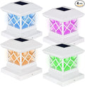 TWINSLUXES Solar Post Cap Light Outdoor, Waterproof LED Fence Post Solar Light, Solar Post Light, 3.5x3.5/4x4/5x5 Post for Patio, Deck Garden Decoration, Wooden or Vinyl Fence Deck Post