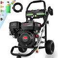 Commercial 4200PSI 4GPM 212CC Gas Pressure Washer, 7.0 HP Professional Gas Power Washer with 5 Nozzles 25FT Hose Foam Bottle for Car Fence Driveway Yard (EPA/CARB/ETL Compliant), Black