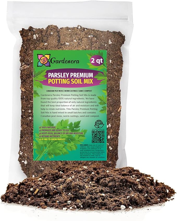 Parsley Plant Potting Mix - Unlock Fresh Growth and Robust Culinary Flavors with Our High-Performance Formula - 20 Quart