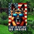 American Flag-Funny German Shepherd Dog American Flag TQN2748F, Garden Flag (11.5" x 17.5")-USA Flags Premium Polyester-Decorative Indoor Outdoor Flag