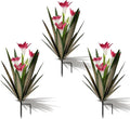 Homight Metal Agave Plant Outdoor Decoration Outdoor Garden Decoration Lily Mexican Yard Art Plant Garden Agave Lily Decorative Garden Gift (3 Big Red Lilies), HM-390-345