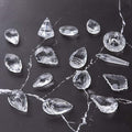 H&D 15pcs Clear Crystal Chandelier Lamp Lighting Drops Pendants Balls Prisms Hanging Glass Prisms Parts Suncatcher Home/House Decor