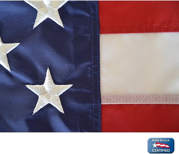 Annin Flagmakers (2360) SolarGuard Nyl-Glo American Flag, Made in USA, 12 x 18 Feet, Nylon