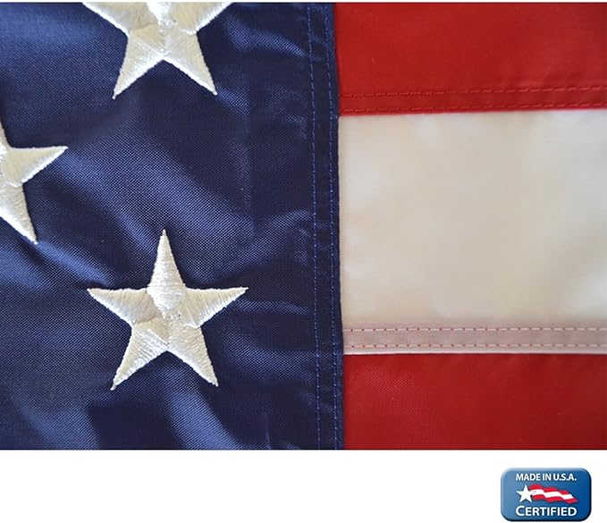 Annin Flagmakers (2320) SolarGuard Nyl-Glo American Flag, Made in USA, 8 x 12 Feet, Nylon