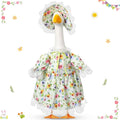 Spring Floral Goose Outfit Lawn Porch Goose Clothes 23" Lolita Spring Outdoor Patio Yard Lawn Art Decoration