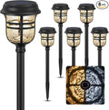 XMCOSY+ Solar Pathway Lights Outdoor, High Lumens LED Garden Lights with 2 Lighting Modes, Solar Powered Light, IP65 Waterproof Auto ON/Off for Yard Walkway Driveway Decor (Warm & Cool White)