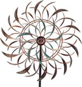 VEWOGARDEN Large Outdoor Metal Wind Spinners, 360 Degrees Swivel Wind Sculpture Yard Art Decor for Patio, Lawn & Garden 66 * 15.8 Inches